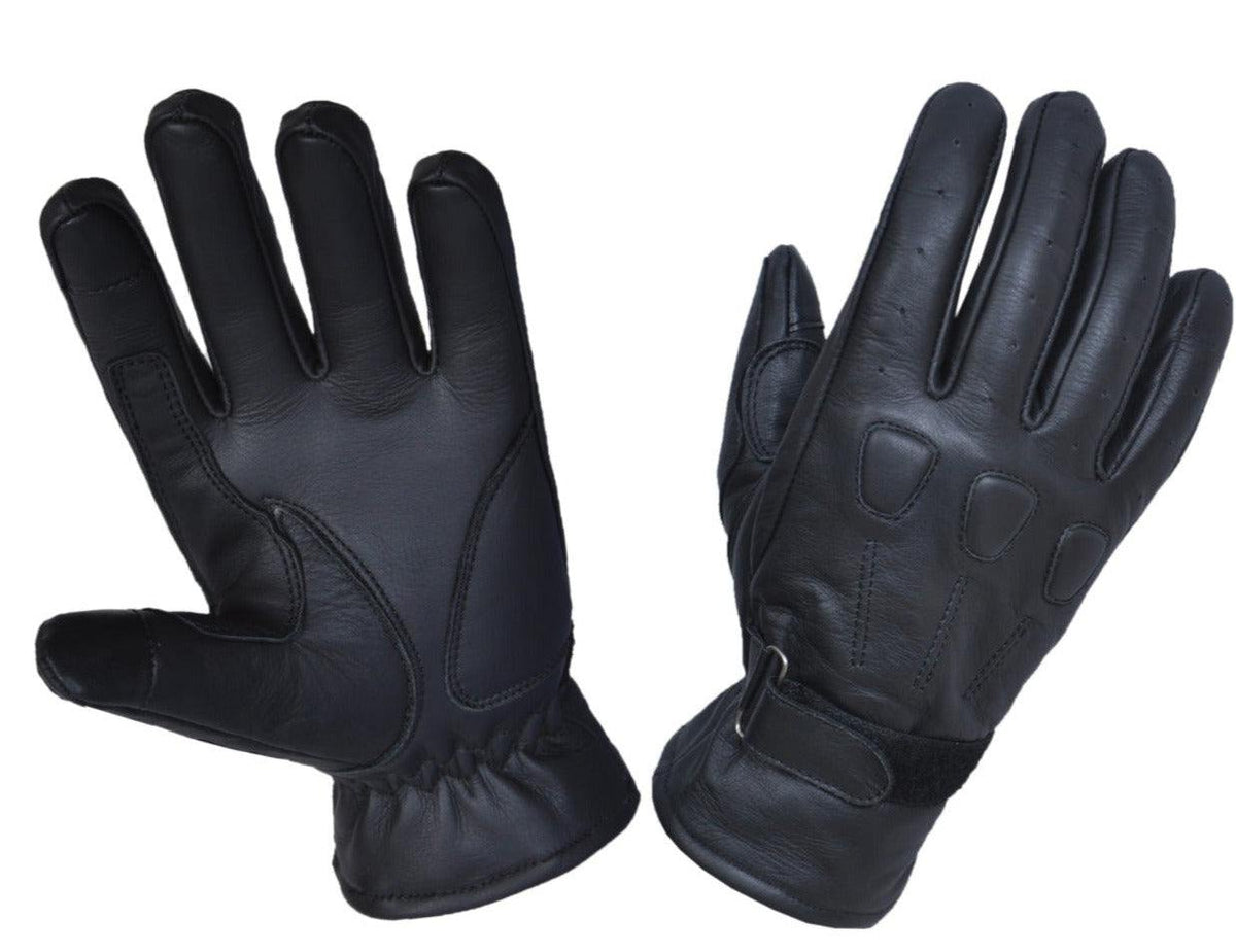 Unik International Mens Full Finger Leather Gloves