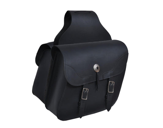 Unik International Hard Leather Saddle Bag