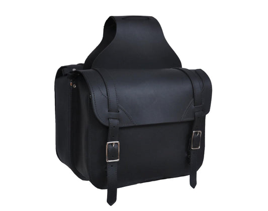 Unik International Hard Leather Saddle Bag