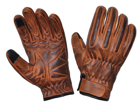 Unik International Mens Full Finger Leather Gloves