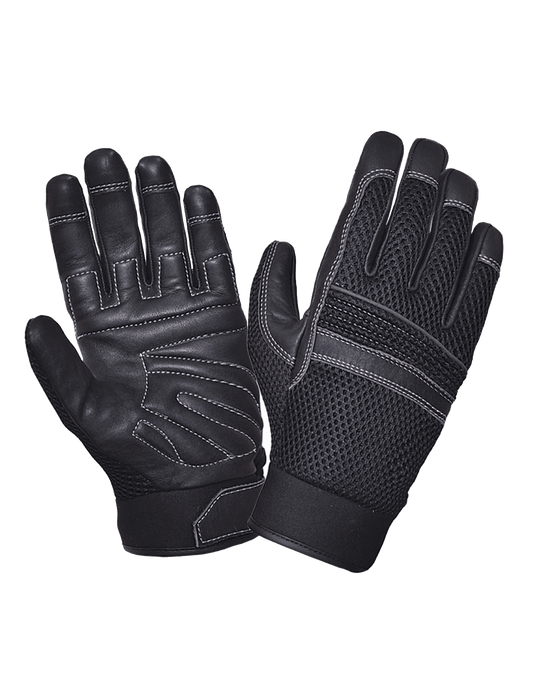 Unik International Mens Full Finger Leather Gloves