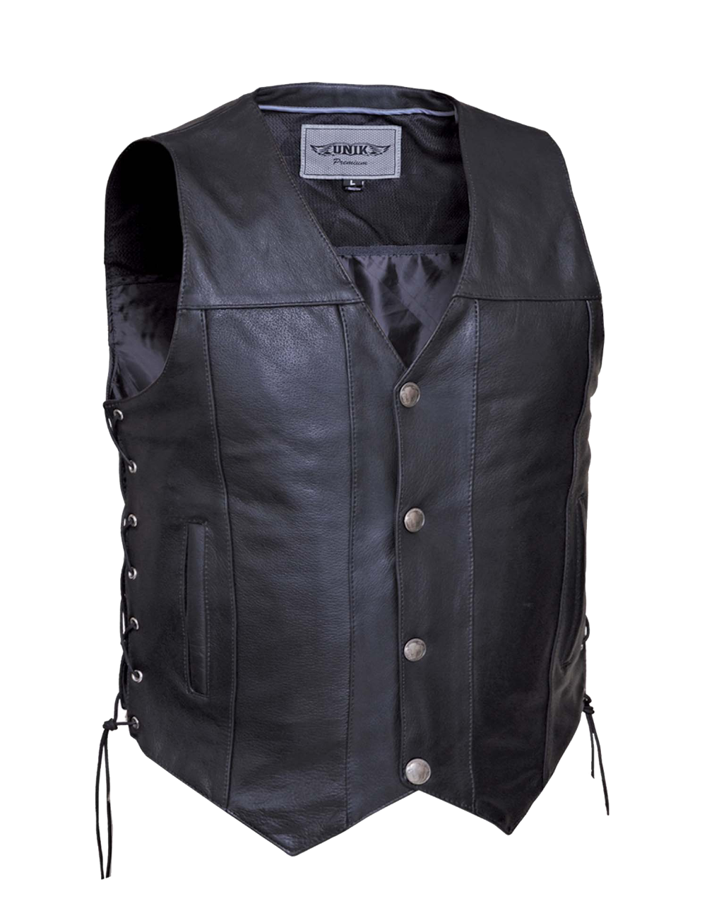 Unik International Mens Premium Leather Vest 2608.2B