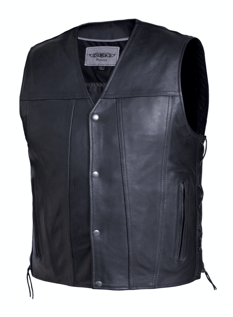 Unik International Mens Premium Leather Vest 2611.2B