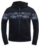 Unik International Mens Skull Hoodie Sweatshirt