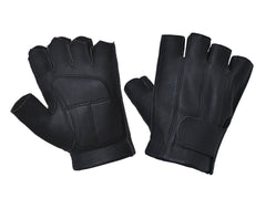 Unik International Mens Fingerless Deerskin Leather Gloves