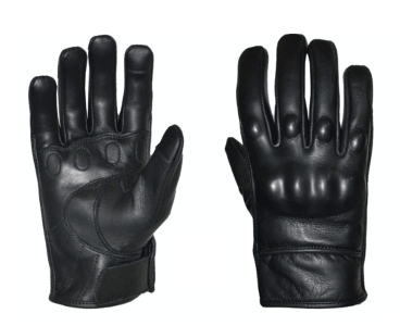 Unik International Mens Full Finger Leather Gloves