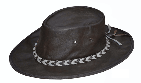 Unik International Mens Premium Leather Crushable Hat