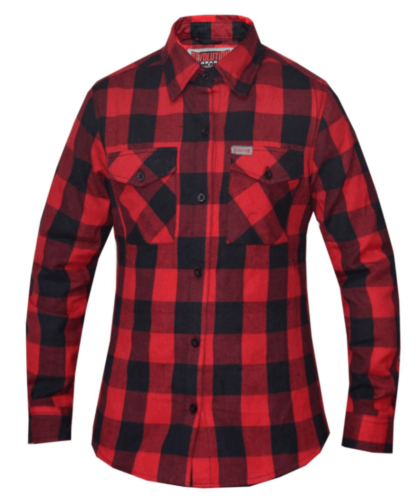 Unik International Ladies Black and Red Flannel Shirt