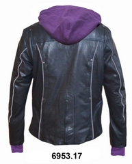 Unik International Ladies Purple Leather Jacket - Flyclothing LLC