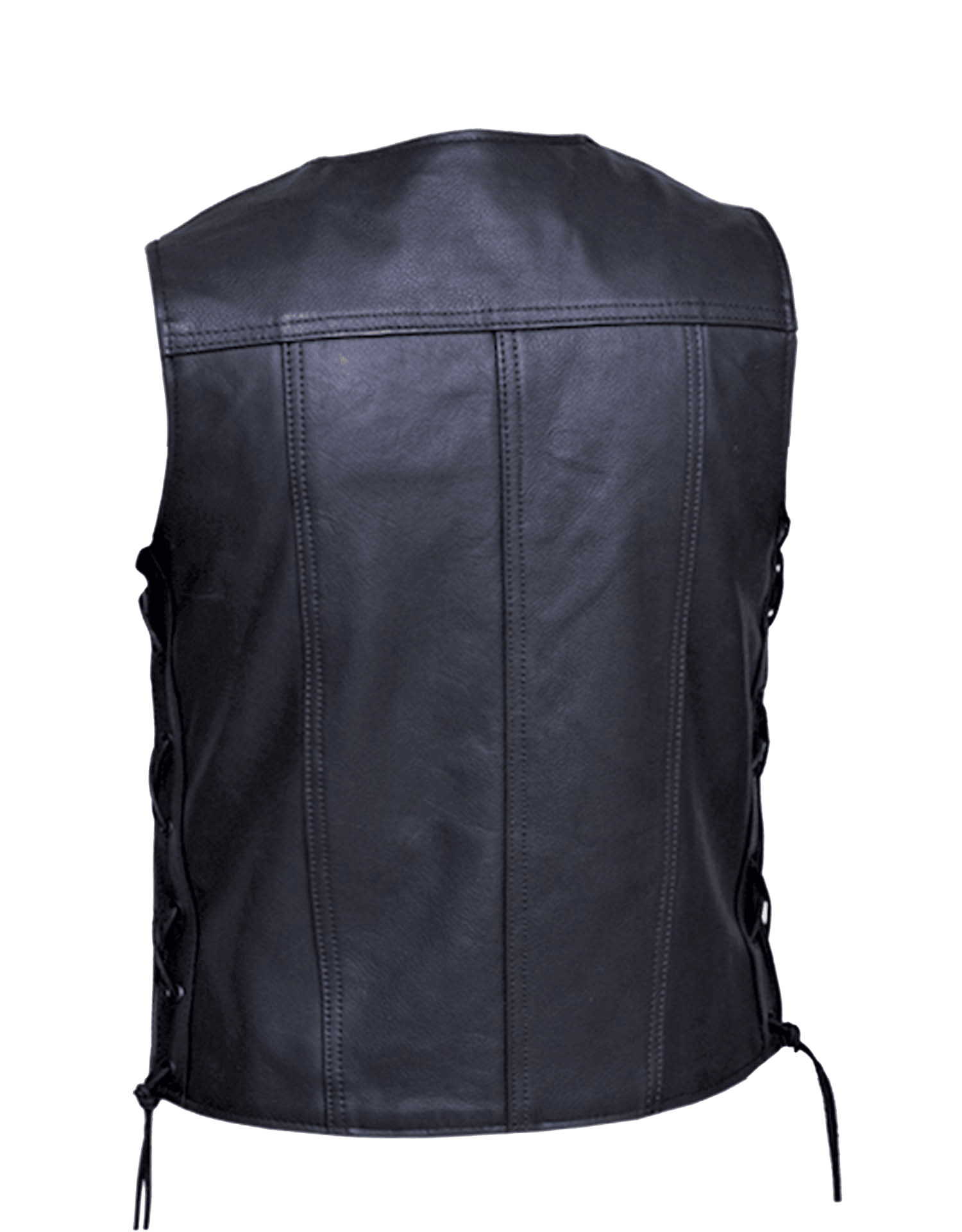 Unik International Mens Premium Leather Vest 2611.2B - Flyclothing LLC