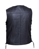 Unik International Mens Premium Leather Vest 2611.2B - Flyclothing LLC