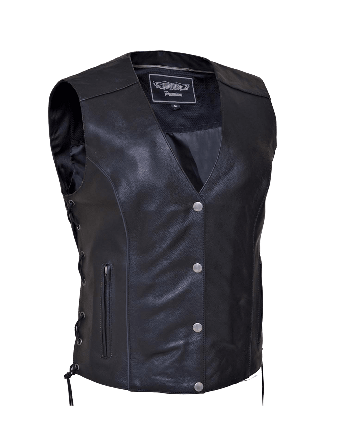 Unik International Ladies Reflective Wing Leather Vest