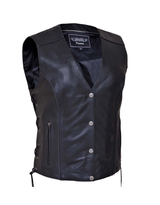 Unik International Ladies Reflective Wing Leather Vest