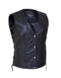 Unik International Ladies Reflective Wing Leather Vest