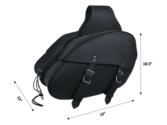 Unik International Hard Leather Saddle Bag - Flyclothing LLC