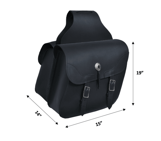 Unik International Hard Leather Saddle Bag - Flyclothing LLC