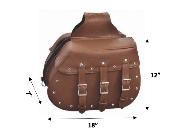 Unik International Hard Leather Saddle Bag - Flyclothing LLC