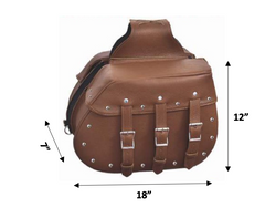 Unik International Hard Leather Saddle Bag - Flyclothing LLC