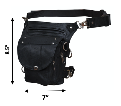 Unik International Ladies Leather Thigh Bag - Flyclothing LLC