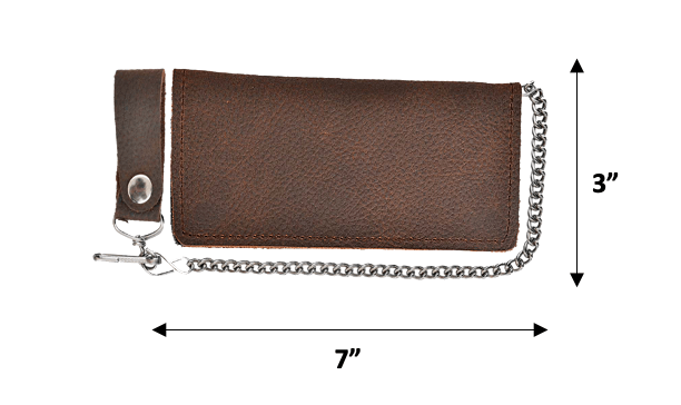 Unik International Brown Biker Chain Wallets - Flyclothing LLC