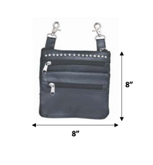 KHILJI SONS Ladies Leather Clip on Bag - Flyclothing LLC