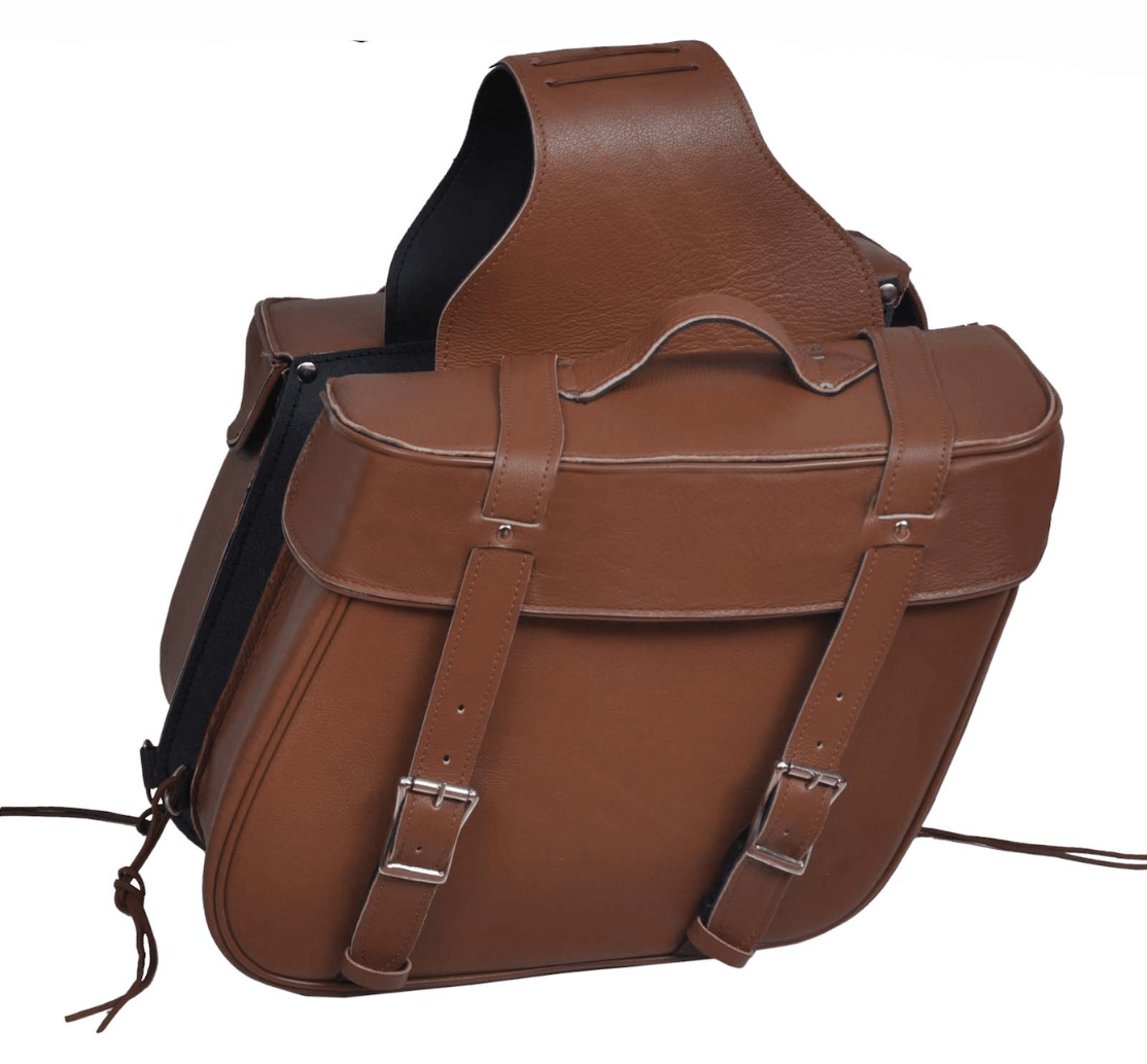 Unik International Hard Leather Saddle Bag