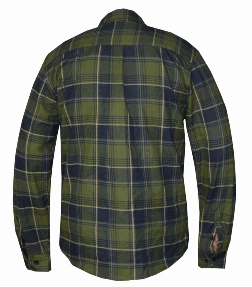 Unik International Mens Black and Green Flannel Shirt - Flyclothing LLC