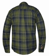 Unik International Mens Black and Green Flannel Shirt