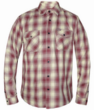 Unik International Mens Red and White Flannel Shirt