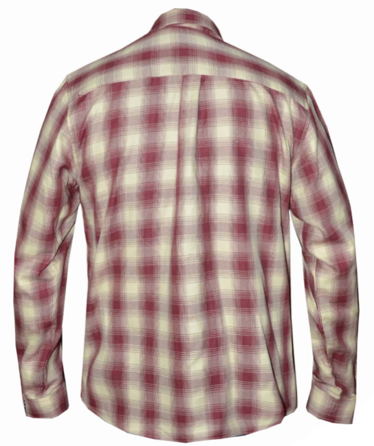 Unik International Mens Red and White Flannel Shirt