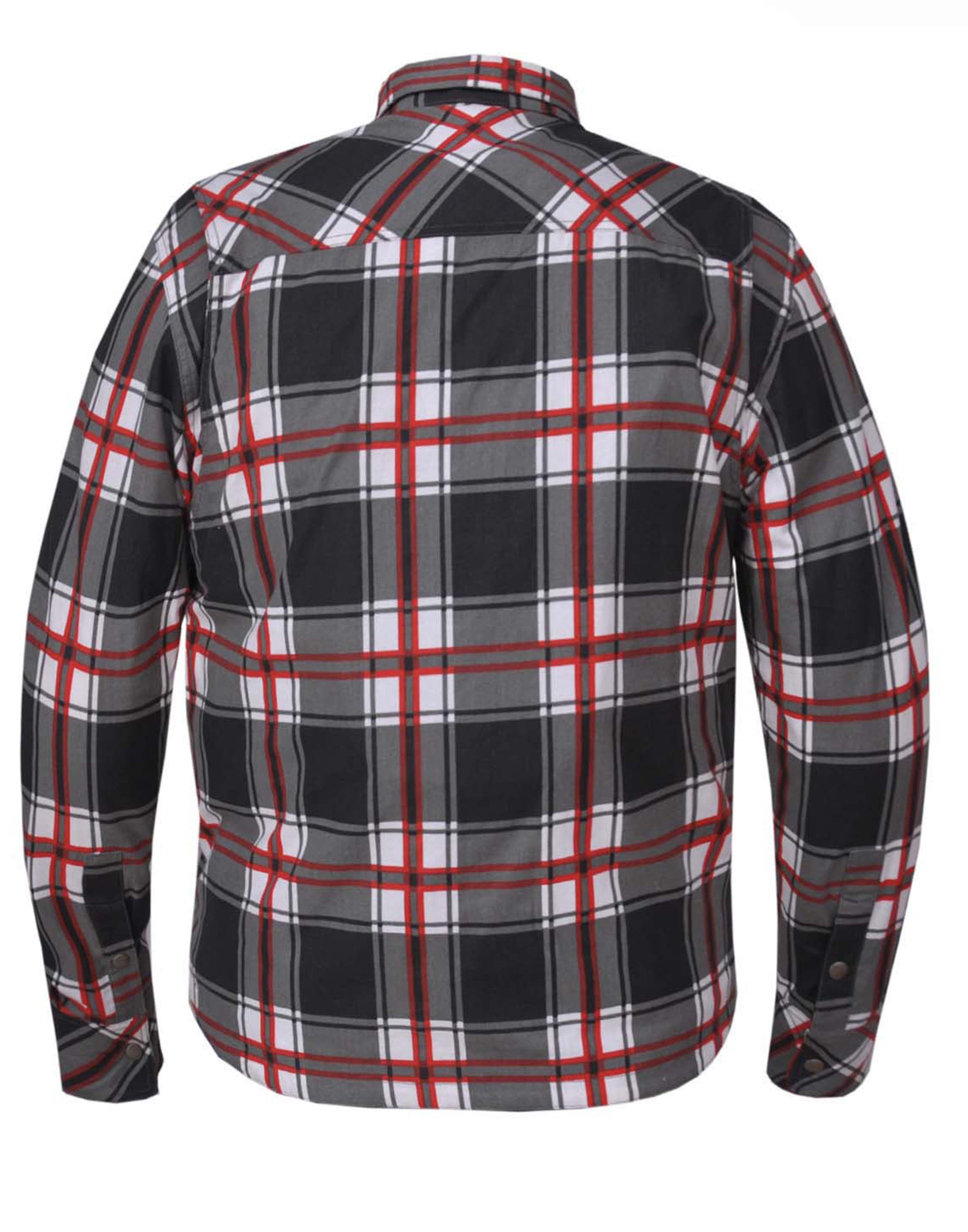 Unik International Mens Red and White Riding Flannel