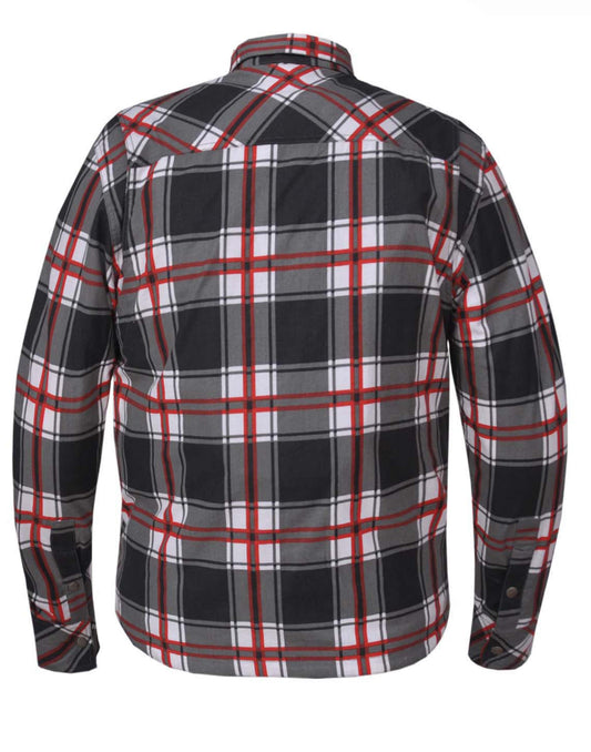 Unik International Mens Red and White Riding Flannel - Flyclothing LLC