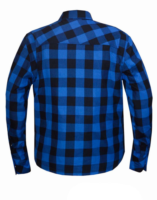 Unik International Mens Black and Blue Riding Flannel - Flyclothing LLC