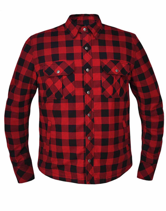 Unik International Mens Black and Red Riding Flannel