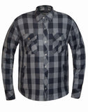 Unik International Mens Black and Gray Riding Flannel