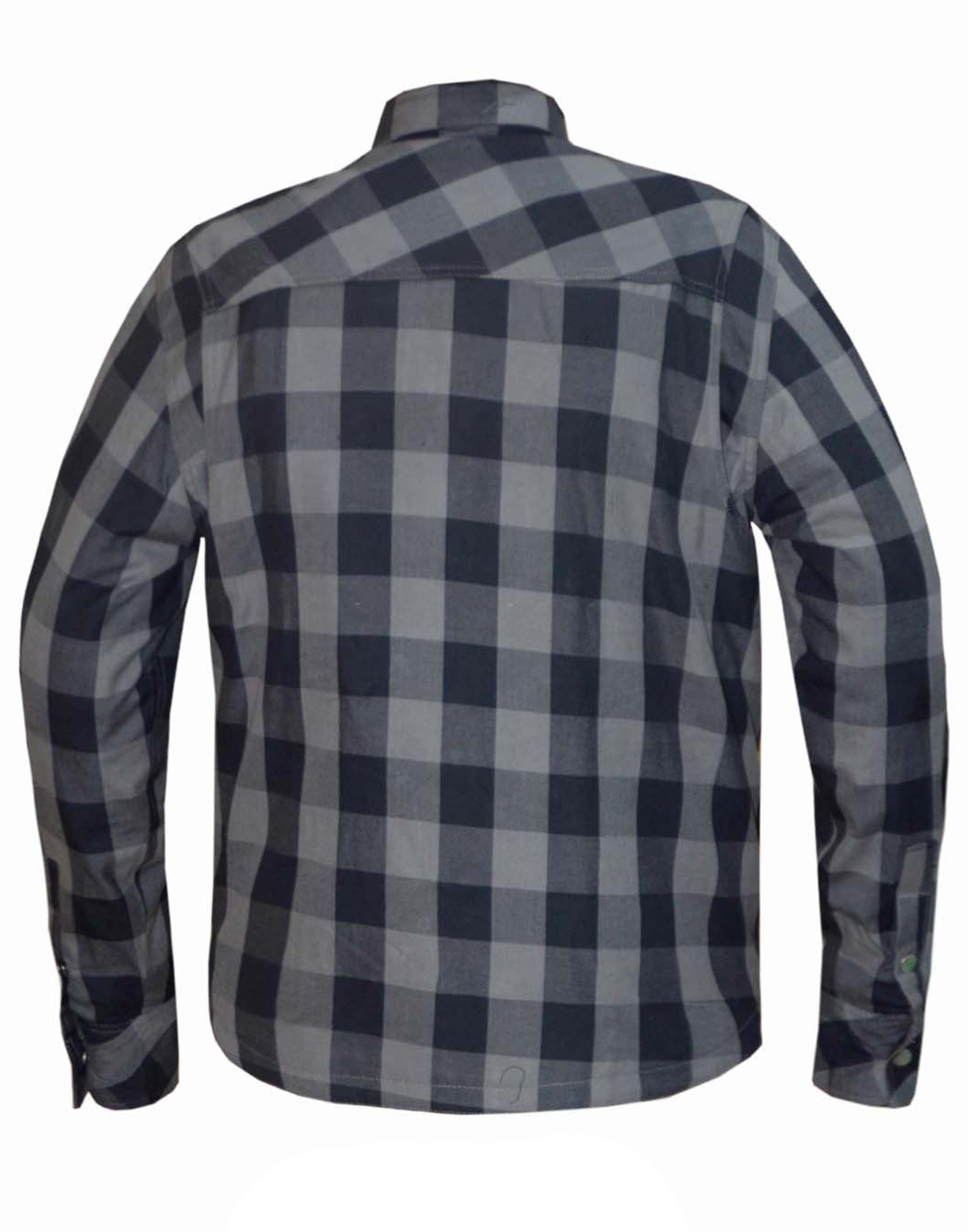 Unik International Mens Black and Gray Riding Flannel - Flyclothing LLC