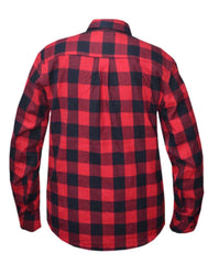 Unik International Mens Black and Red Flannel Shirt - Flyclothing LLC