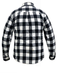 Unik International Mens Black and White Flannel Shirt - Flyclothing LLC