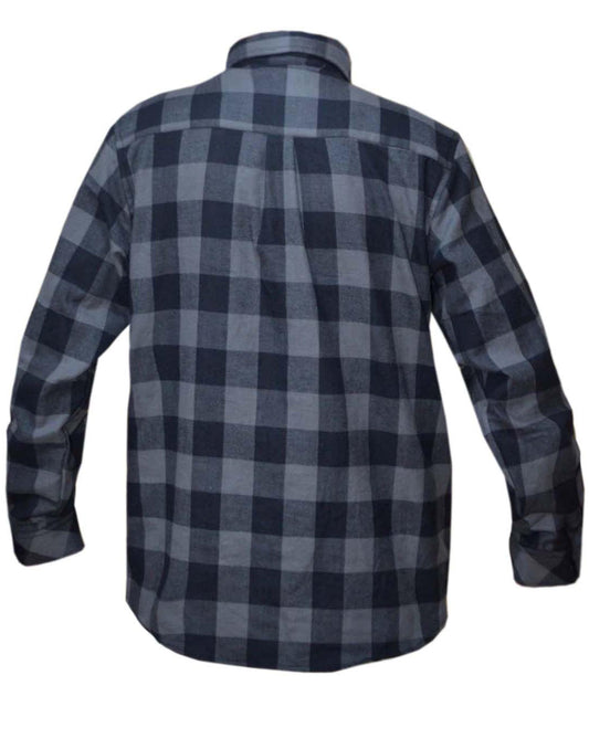 Unik International Mens Black and Gray Flannel Shirt - Flyclothing LLC