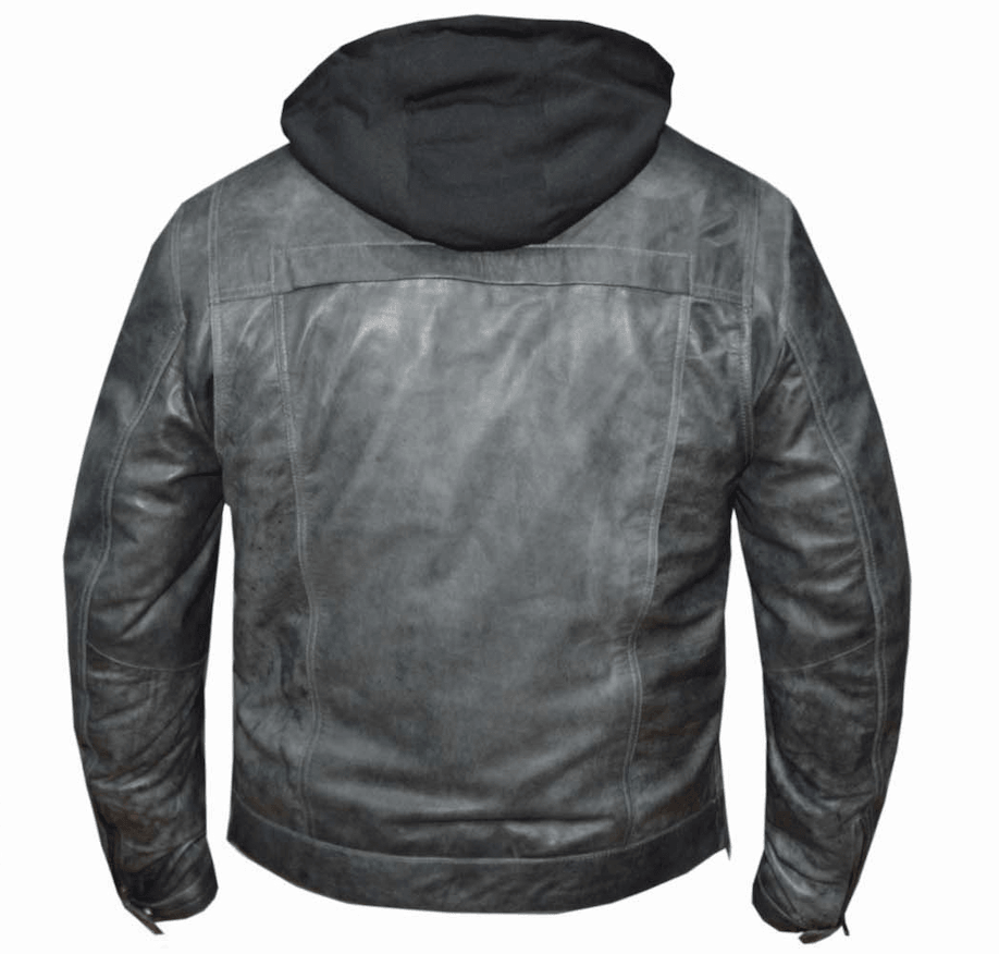 Unik International Mens Gray Leather Jacket - Flyclothing LLC