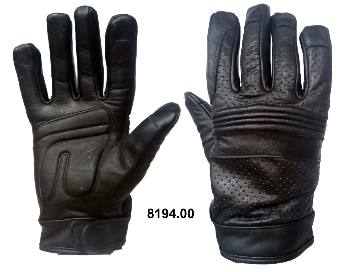 Unik International Mens Full Finger Leather Gloves