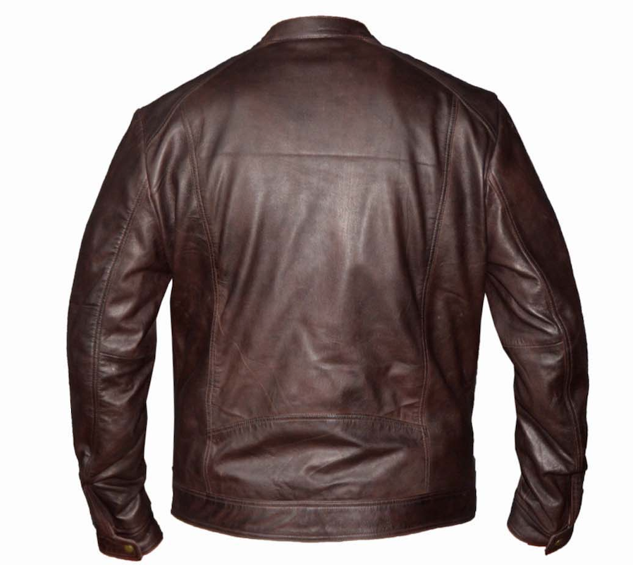 Unik International Mens Brown Leather Jacket - Flyclothing LLC