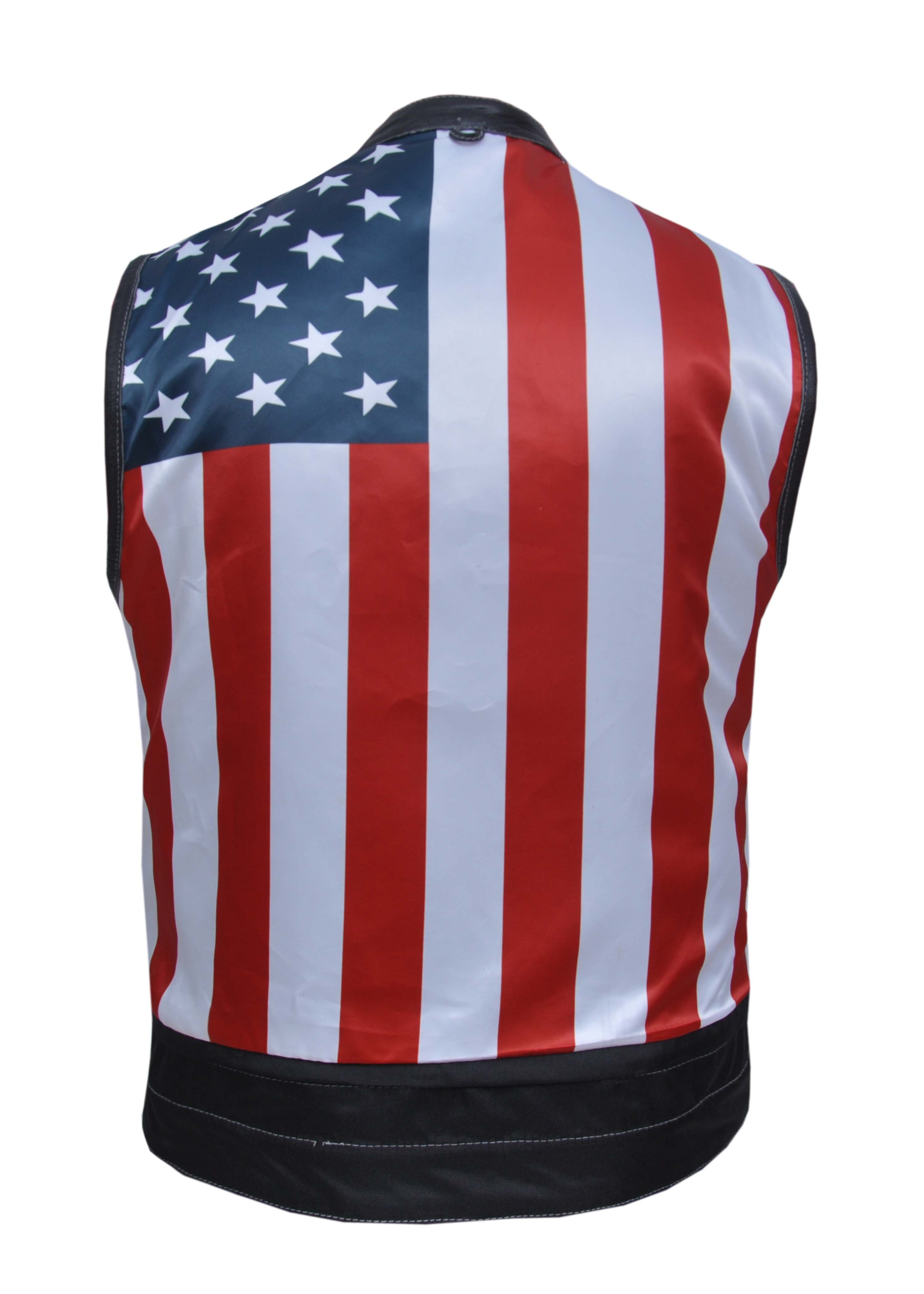 Unik International Mens USA Flag Liner Club Vest - Flyclothing LLC