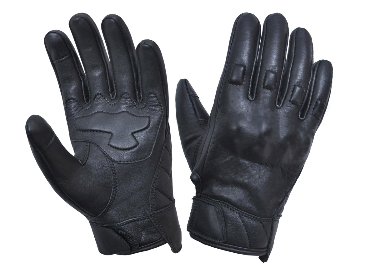 Unik International Mens Full Finger Leather Gloves