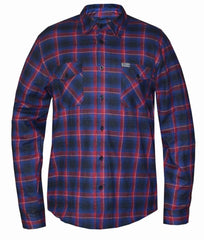 Unik International Mens Red and Blue Flannel Shirt