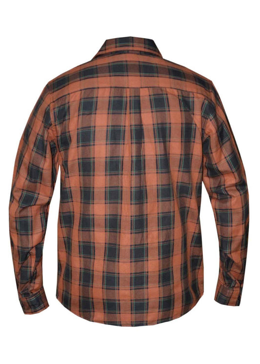 Unik International Mens Black and Brown Flannel Shirt - Flyclothing LLC