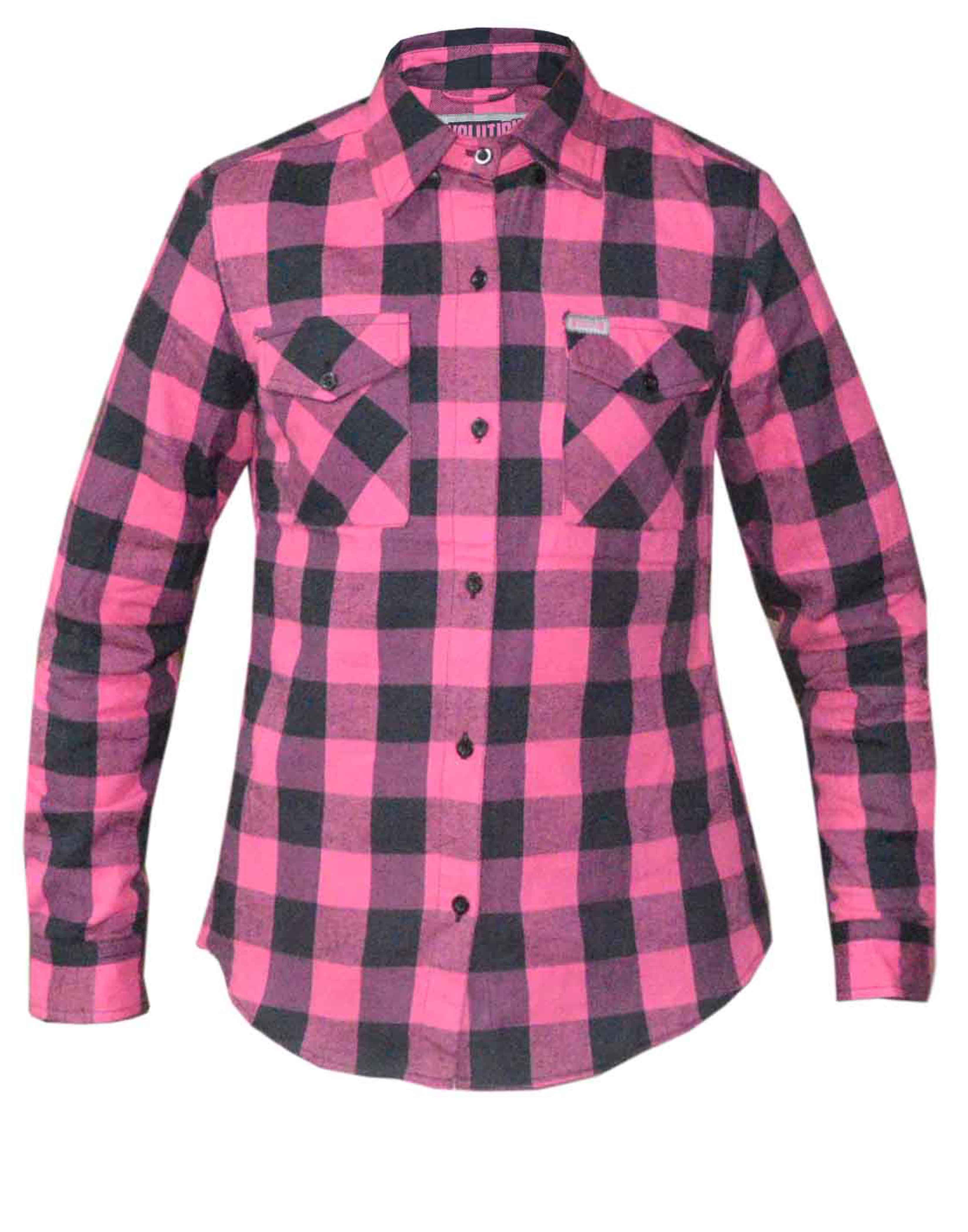 Unik International Ladies Black and Pink Flannel Shirt
