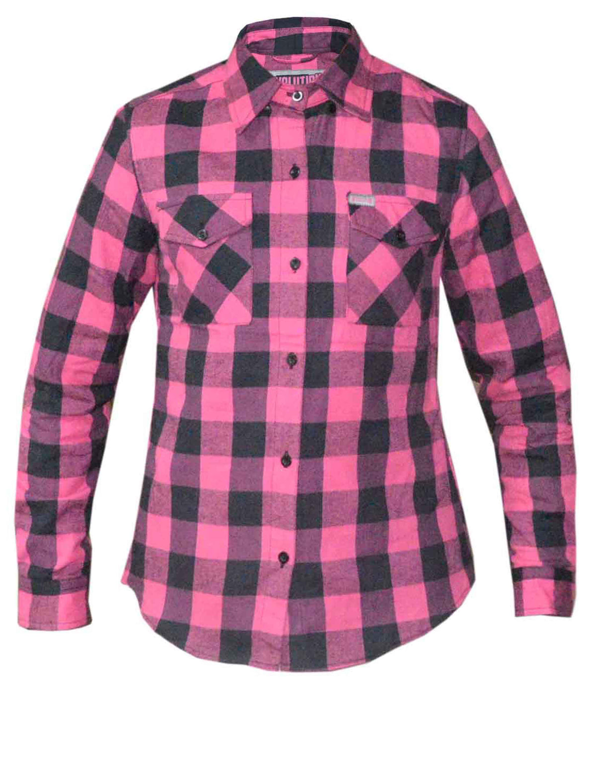 Unik International Ladies Black and Pink Flannel Shirt