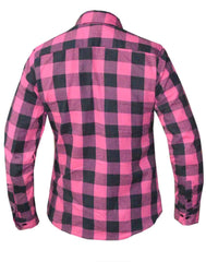 Unik International Ladies Black and Pink Flannel Shirt