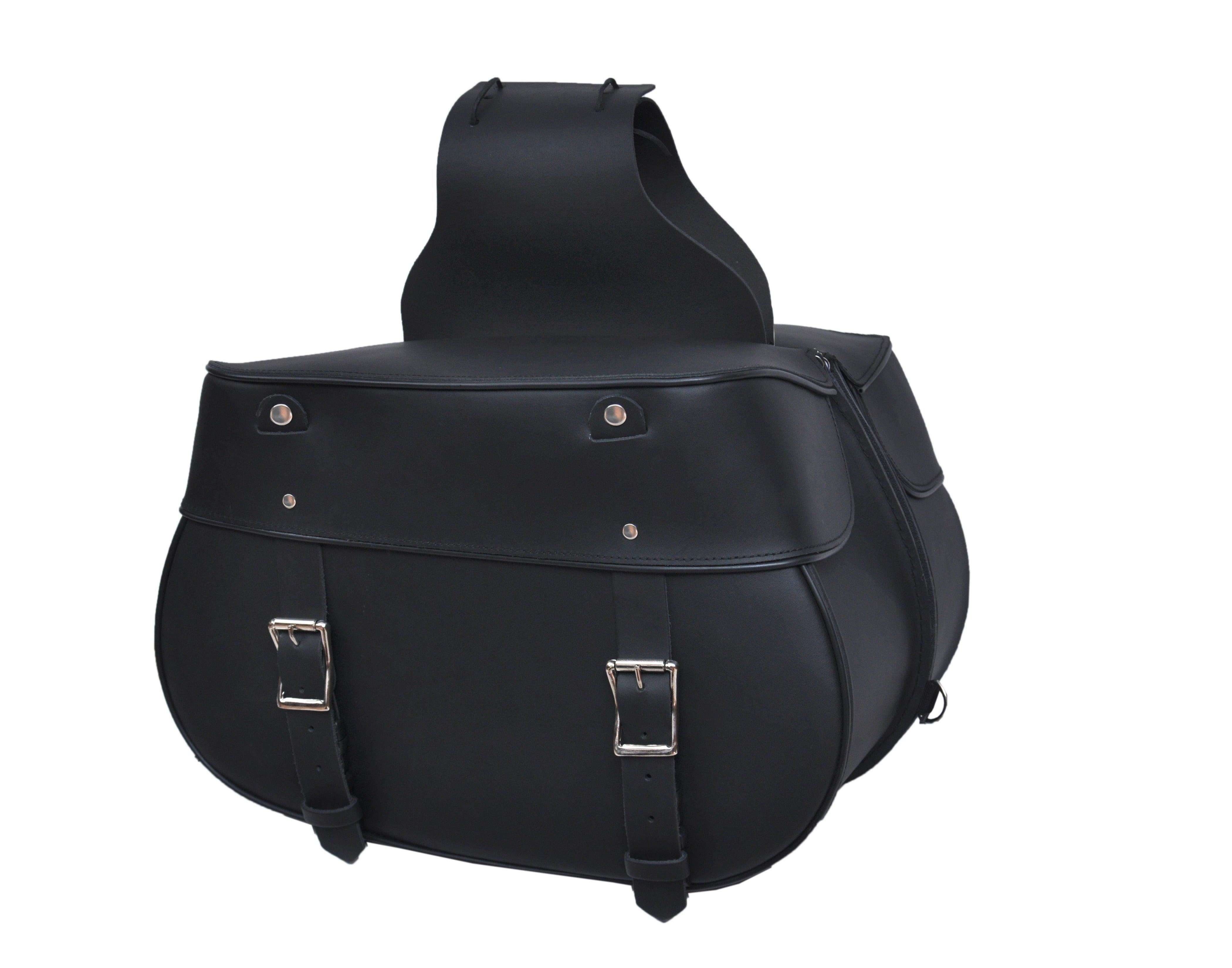 Unik International Hard Leather Saddle Bag